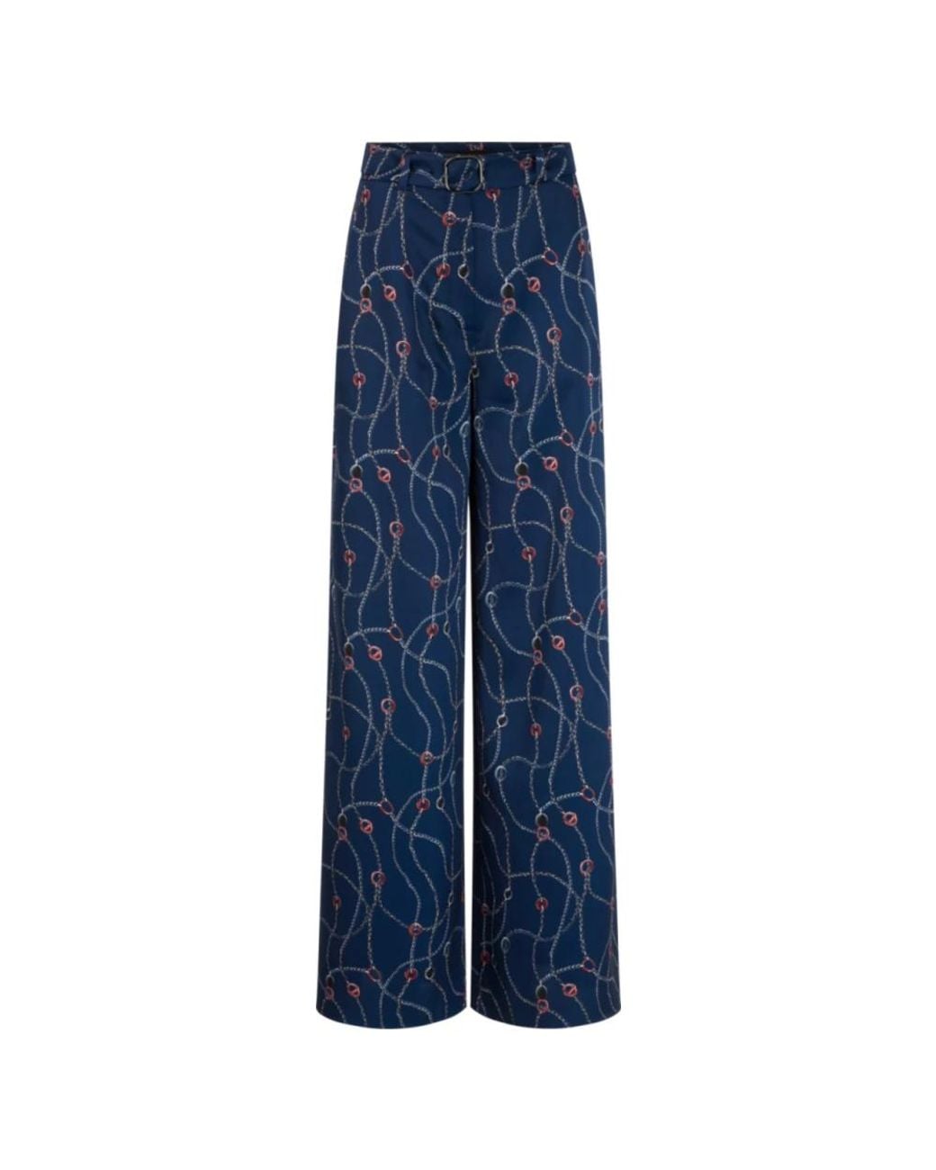 Marc Cain Waukee High-Waist Broeken in het Blue