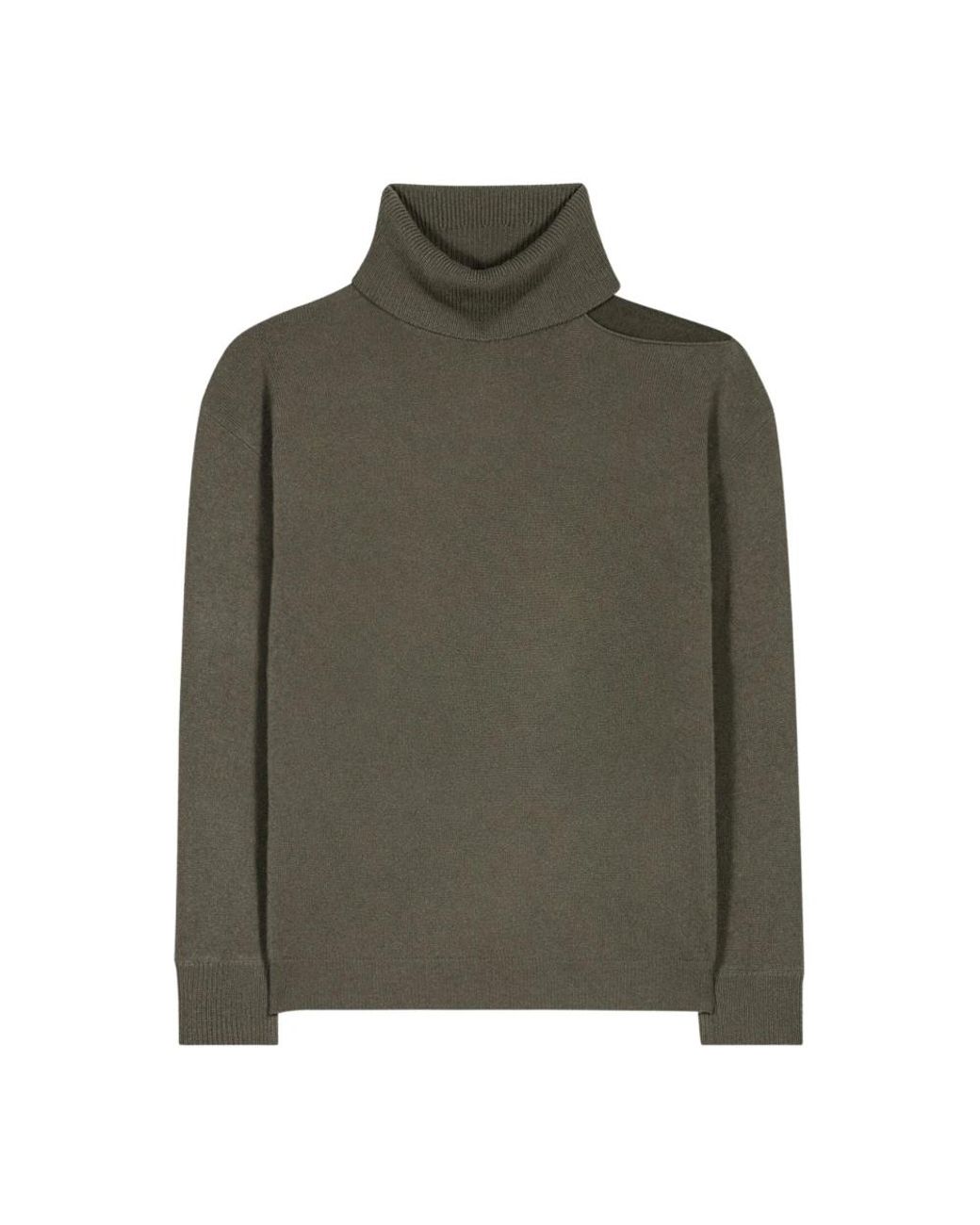 Luisa Cerano Truien & Vesten ,Groen ,Wol Cashmere Mix Cut-Out Trui in het Green