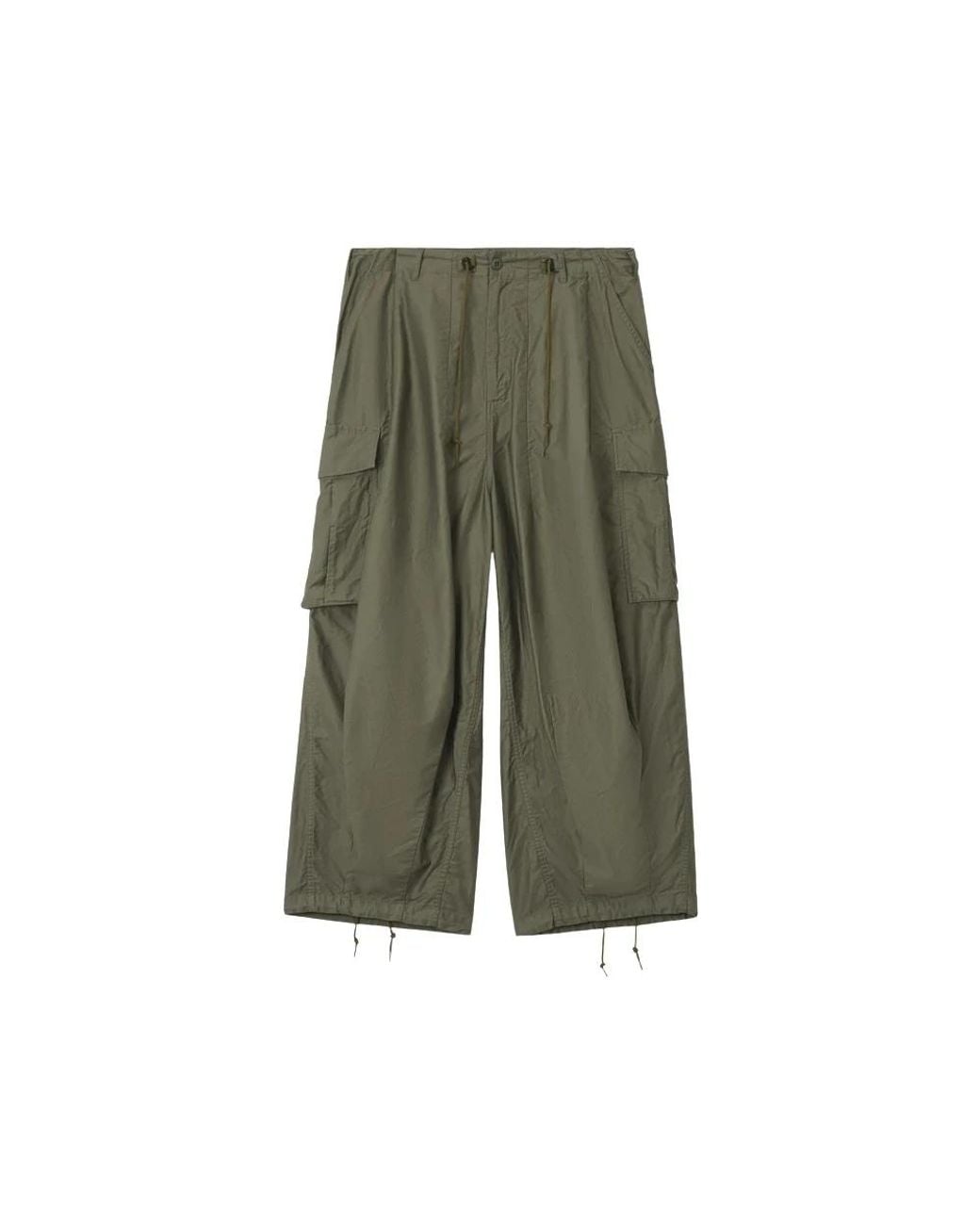 Needles Green Wide Trousers for men
