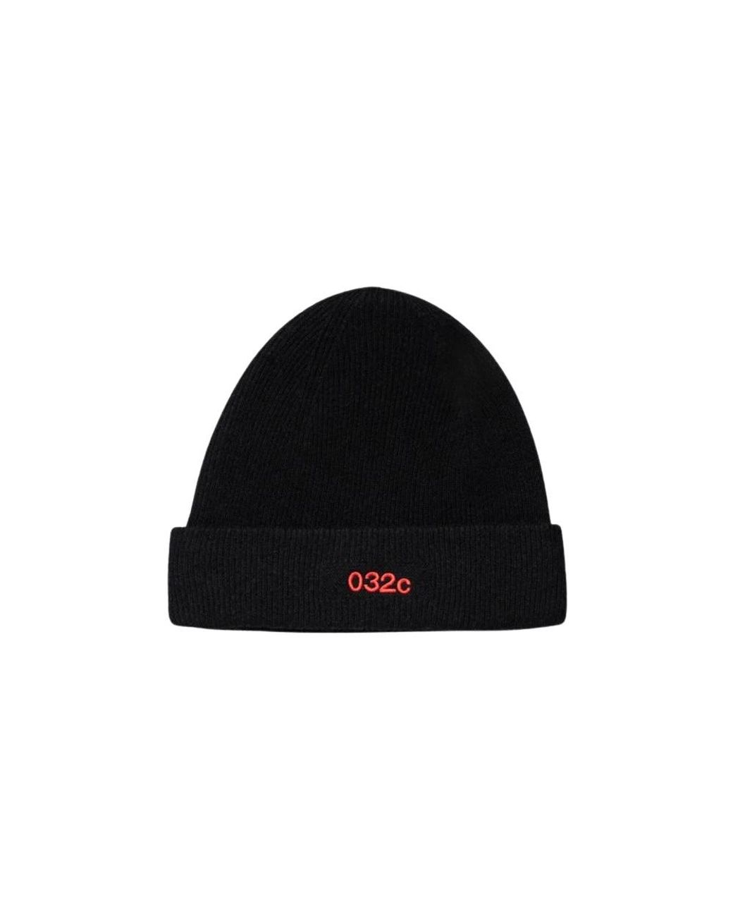 032c Accessoires ,Zwart ,Wol Cashmere Blend Beanie in het Black voor heren