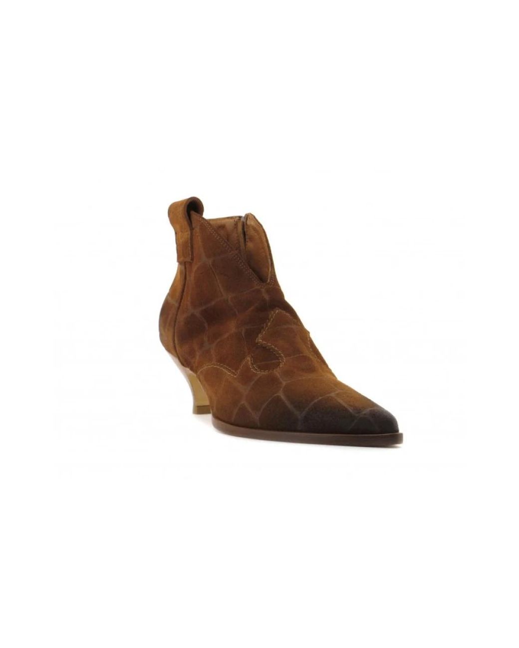 Elena Iachi Brown Cowboy & Biker Boots
