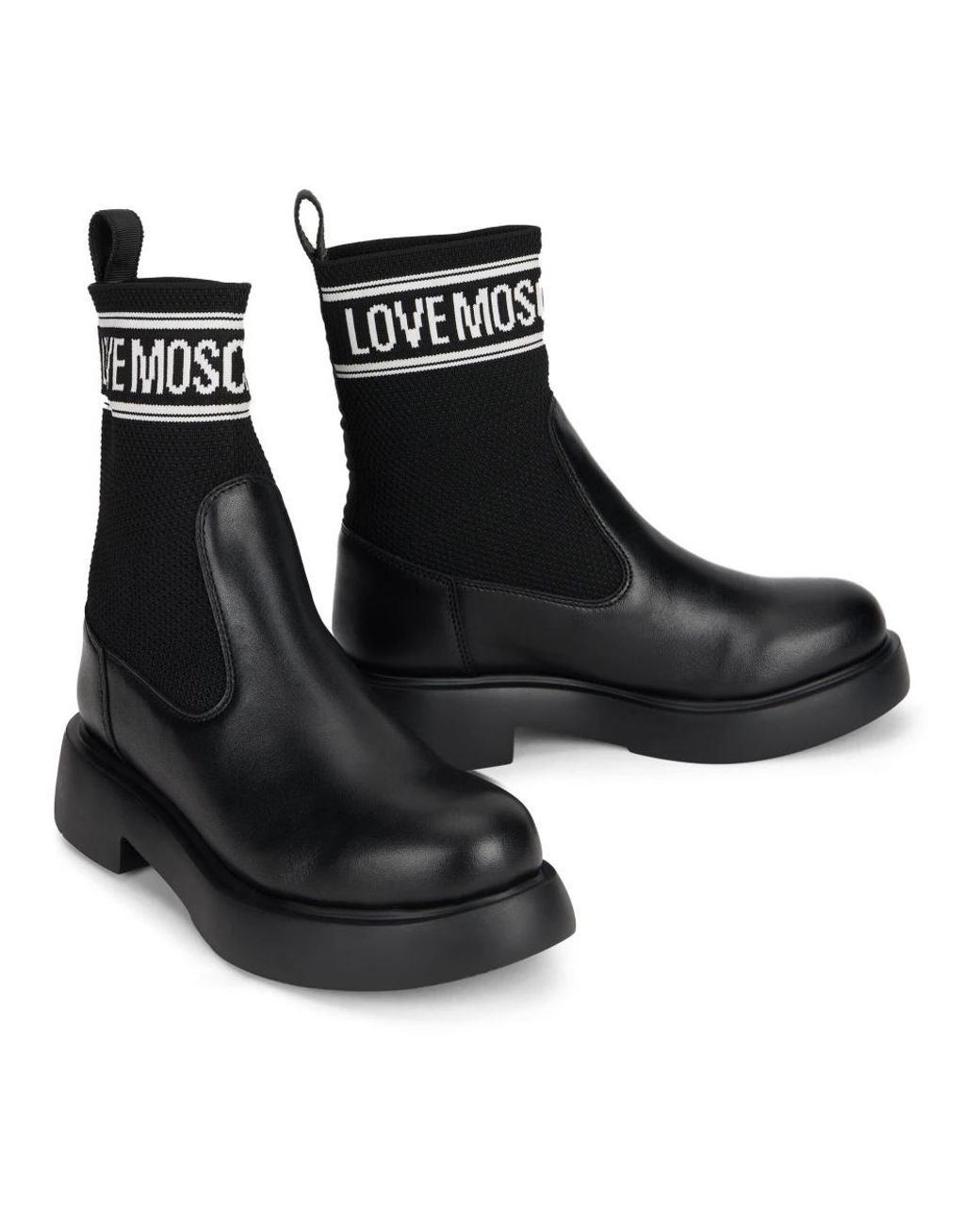 Love Moschino Black Chelsea Boots