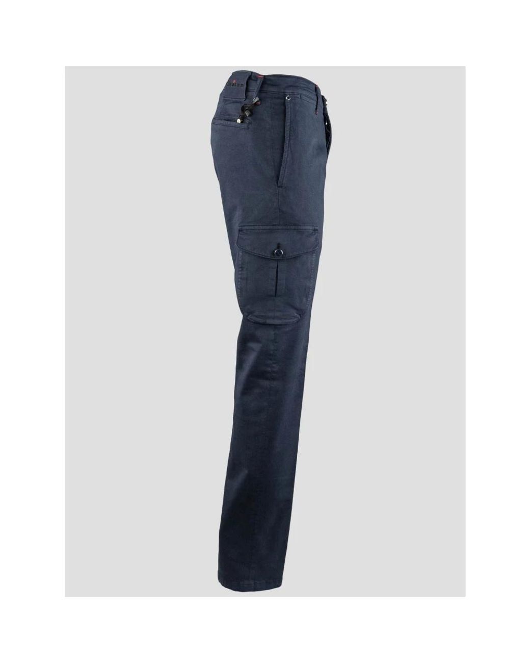 Kiton Blue Slim-Fit Trousers for men