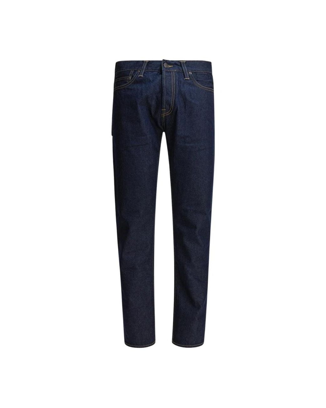 Carhartt Blue Straight Fit Jeans for men