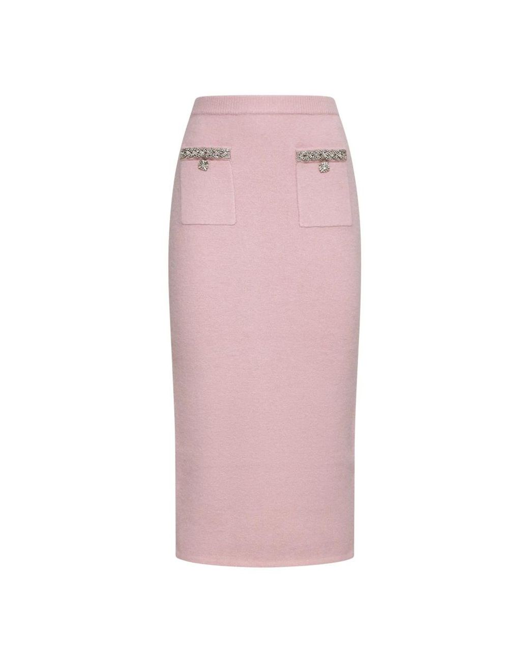 Self-Portrait Pink Midi Skirts