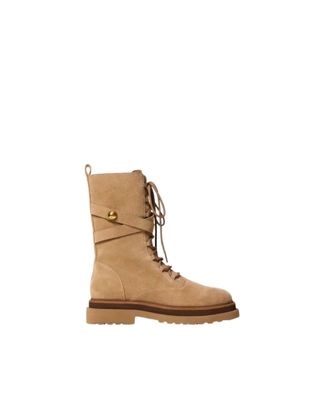 Twinset Brown Lace-Up Boots
