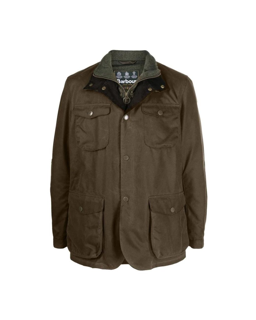 Barbour Ogston Waxed Jacket in het Green voor heren