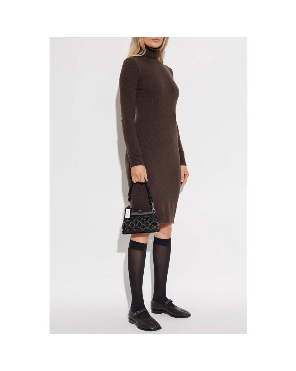 MM6 by Maison Margiela Brown Knitted Dresses