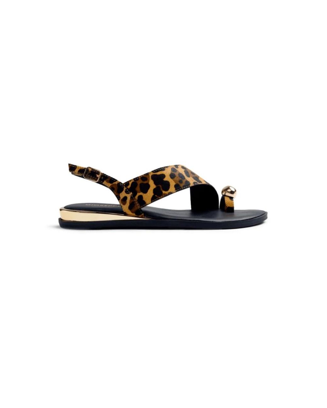 Gioseppo Black Flat Sandals