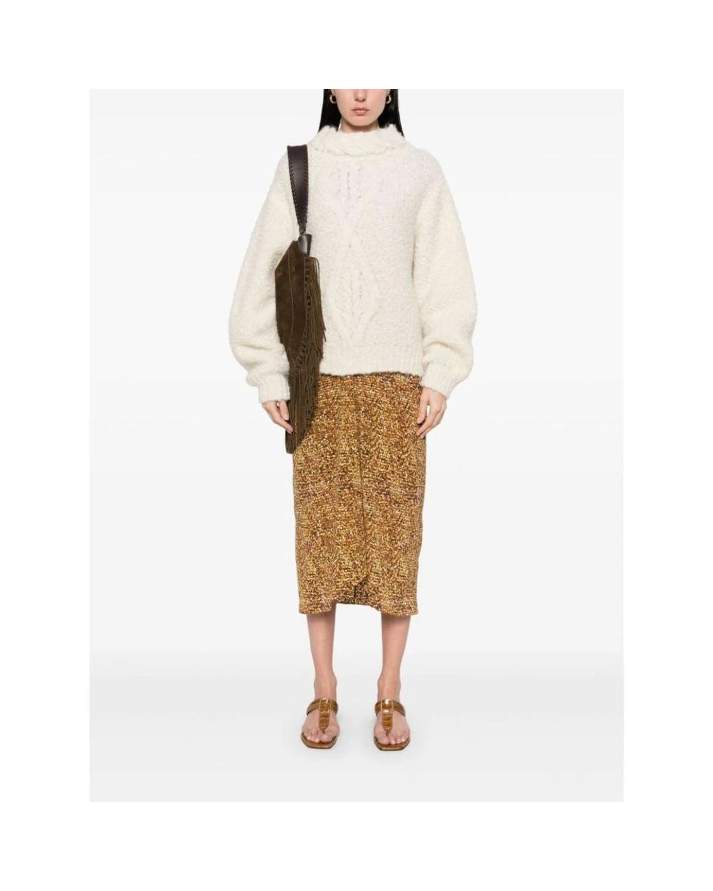 Isabel Marant White Round-Neck Knitwear
