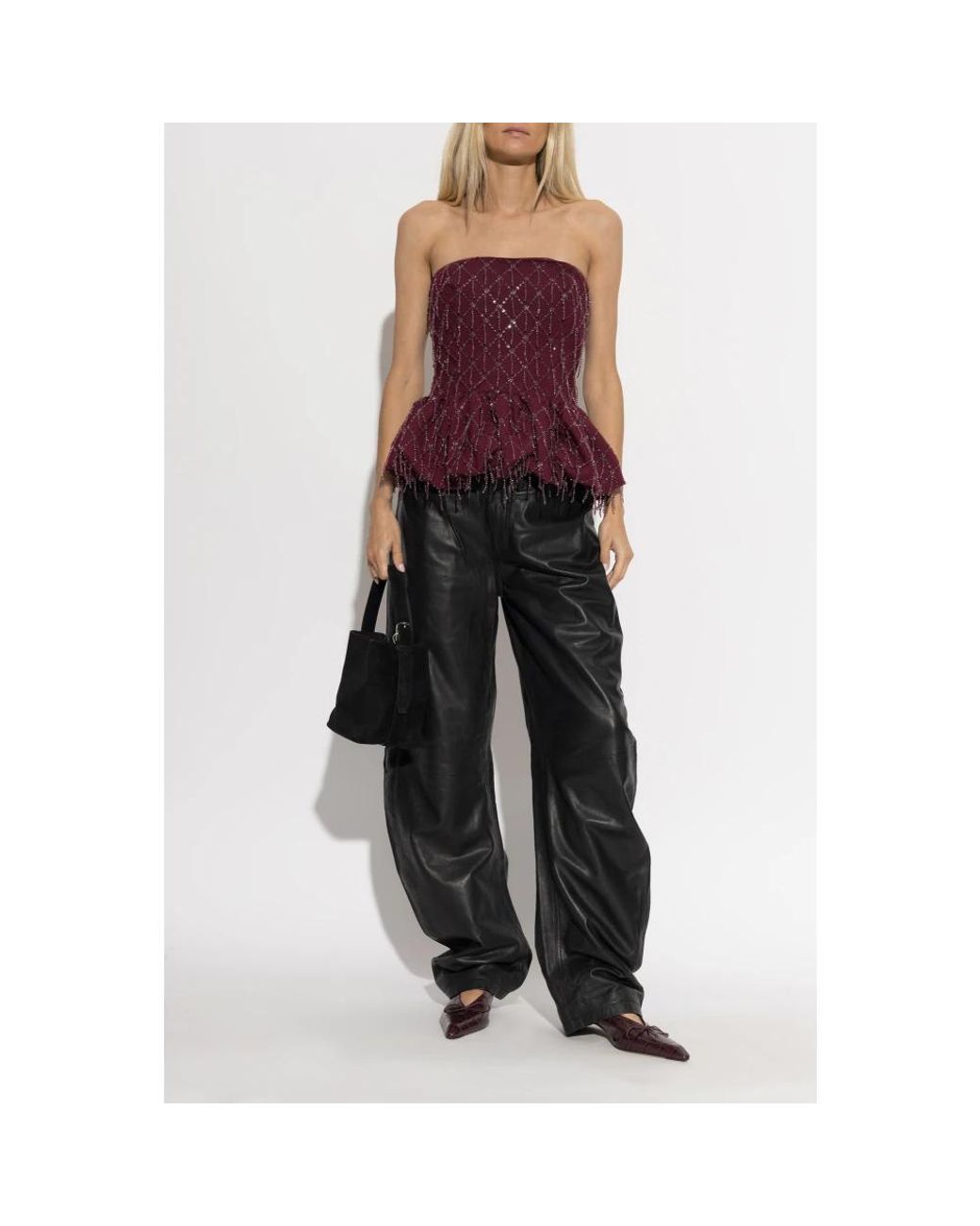 ROTATE BIRGER CHRISTENSEN Purple Sleeveless Tops
