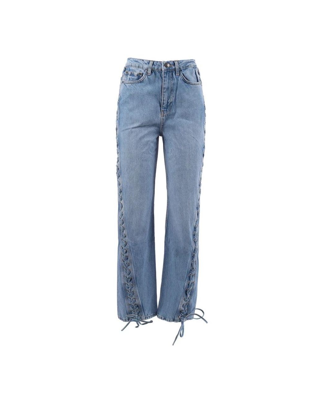 ROTATE BIRGER CHRISTENSEN Blue Straight Fit Jeans
