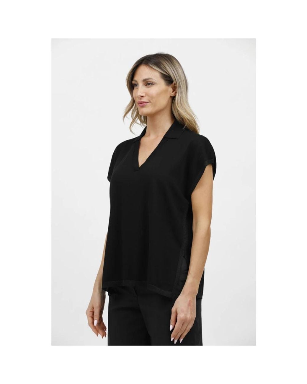 Gran Sasso Black Blouses