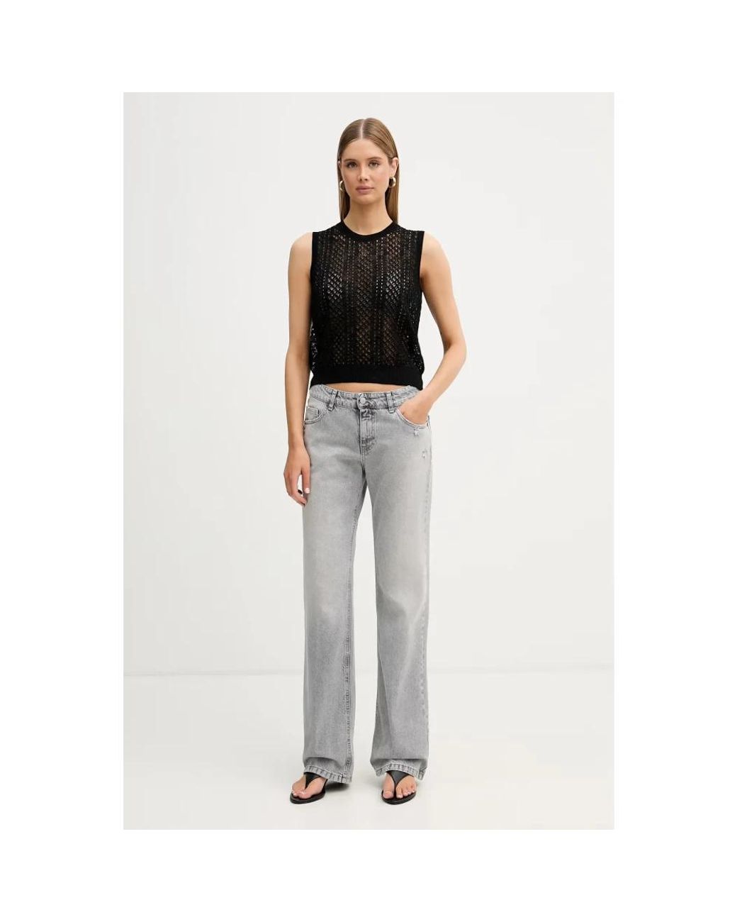 Straight Jeans ViCOLO de color Gray