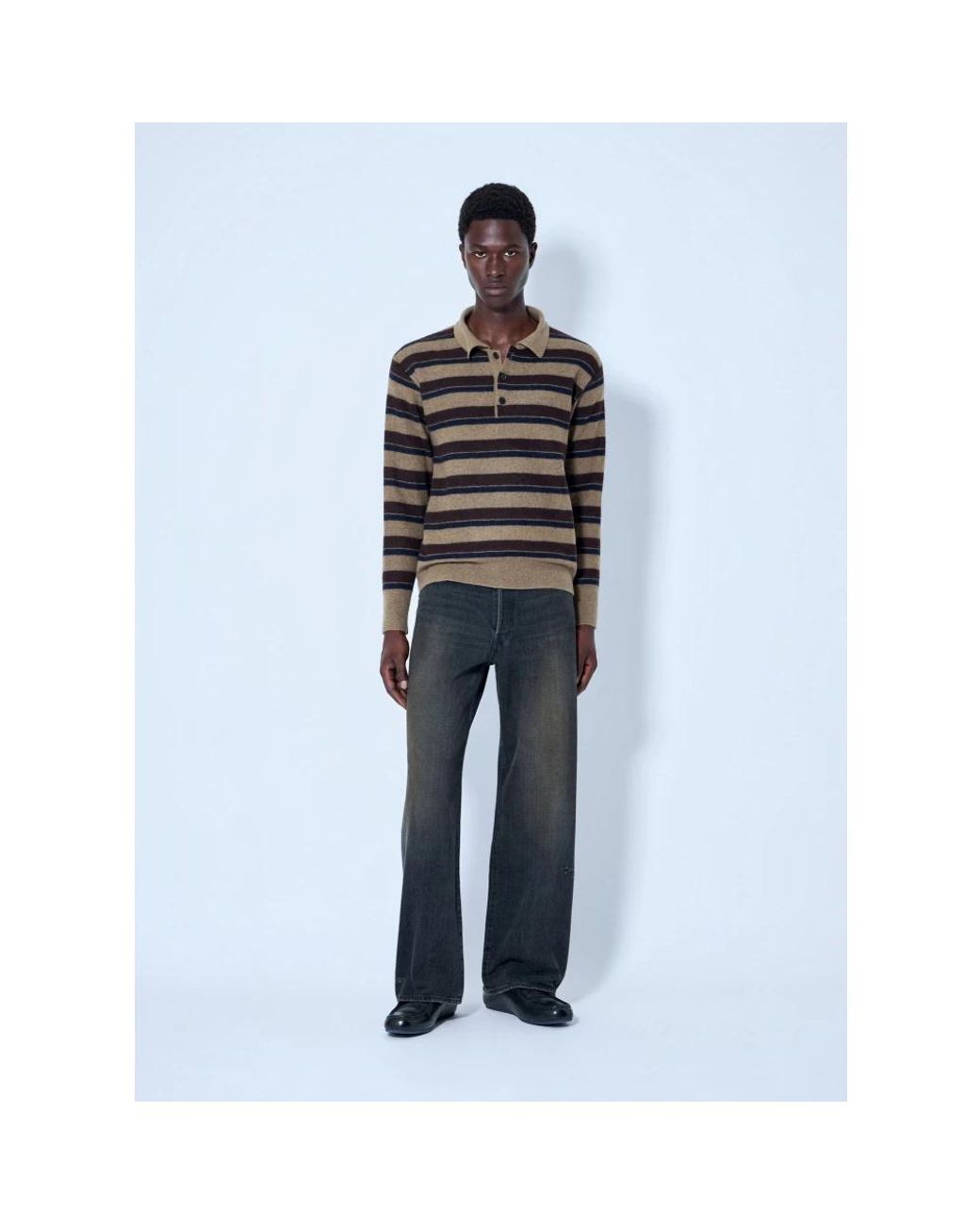 Ssstein Black Polo Shirts for men