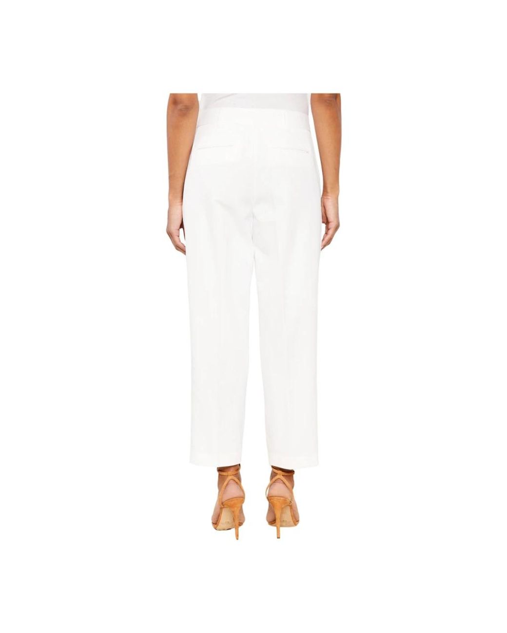 Michael Kors White Slim-Fit Trousers