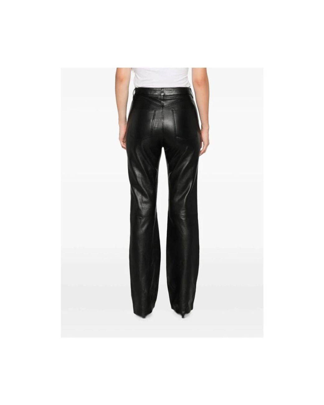 Rohe Black Leather Trousers