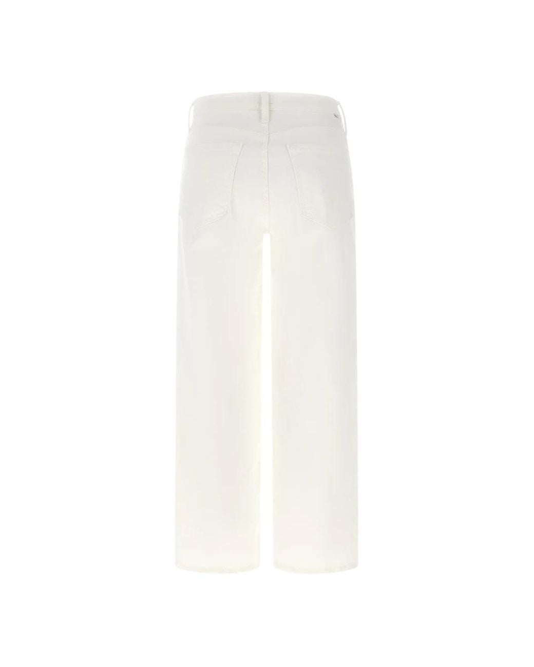 Mother White Straight Fit Jeans