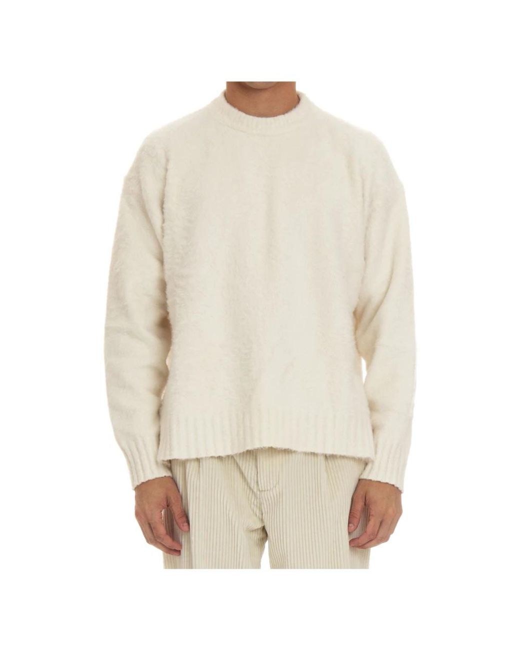 Roberto Collina White Round-Neck Knitwear for men