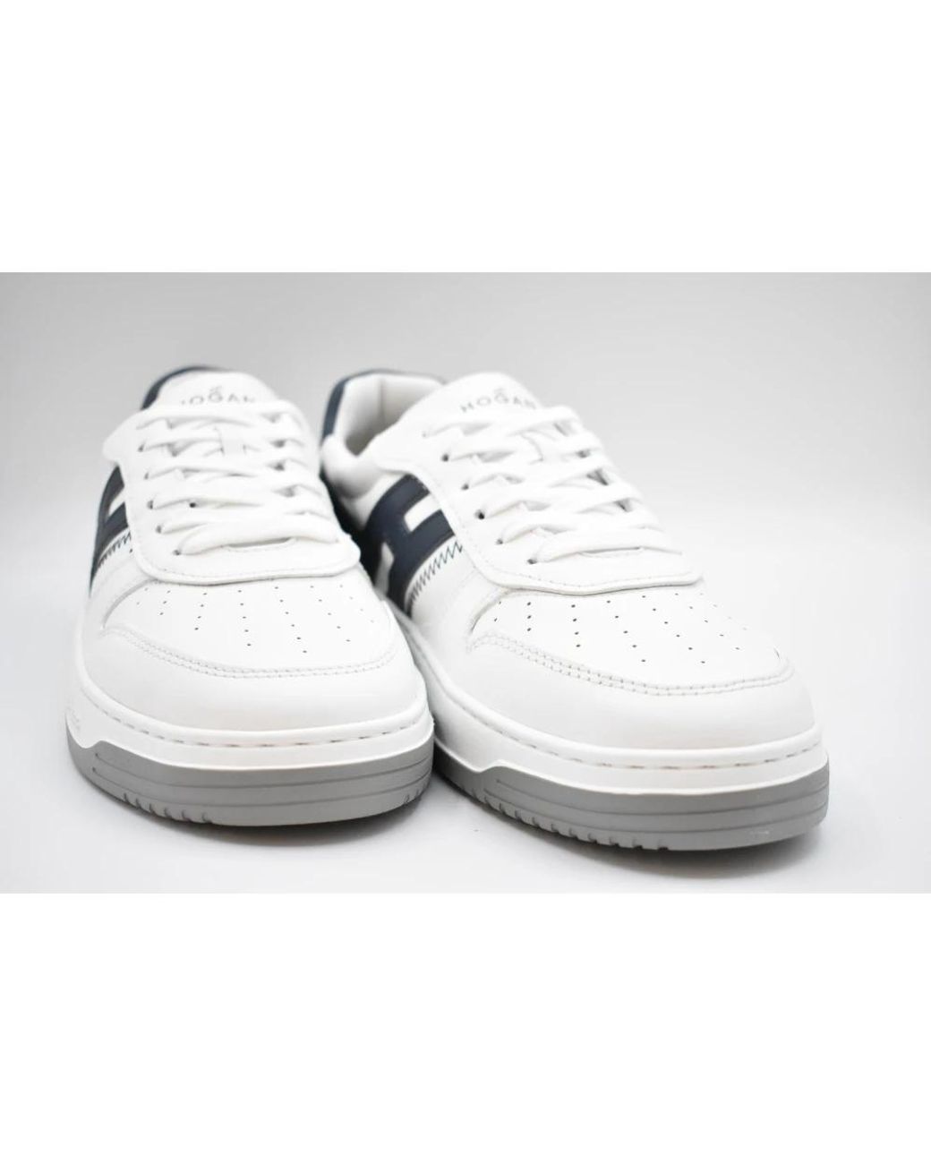 Scarpe basse in pelle bianca e blu da Uomo di Hogan in Bianco Lyst