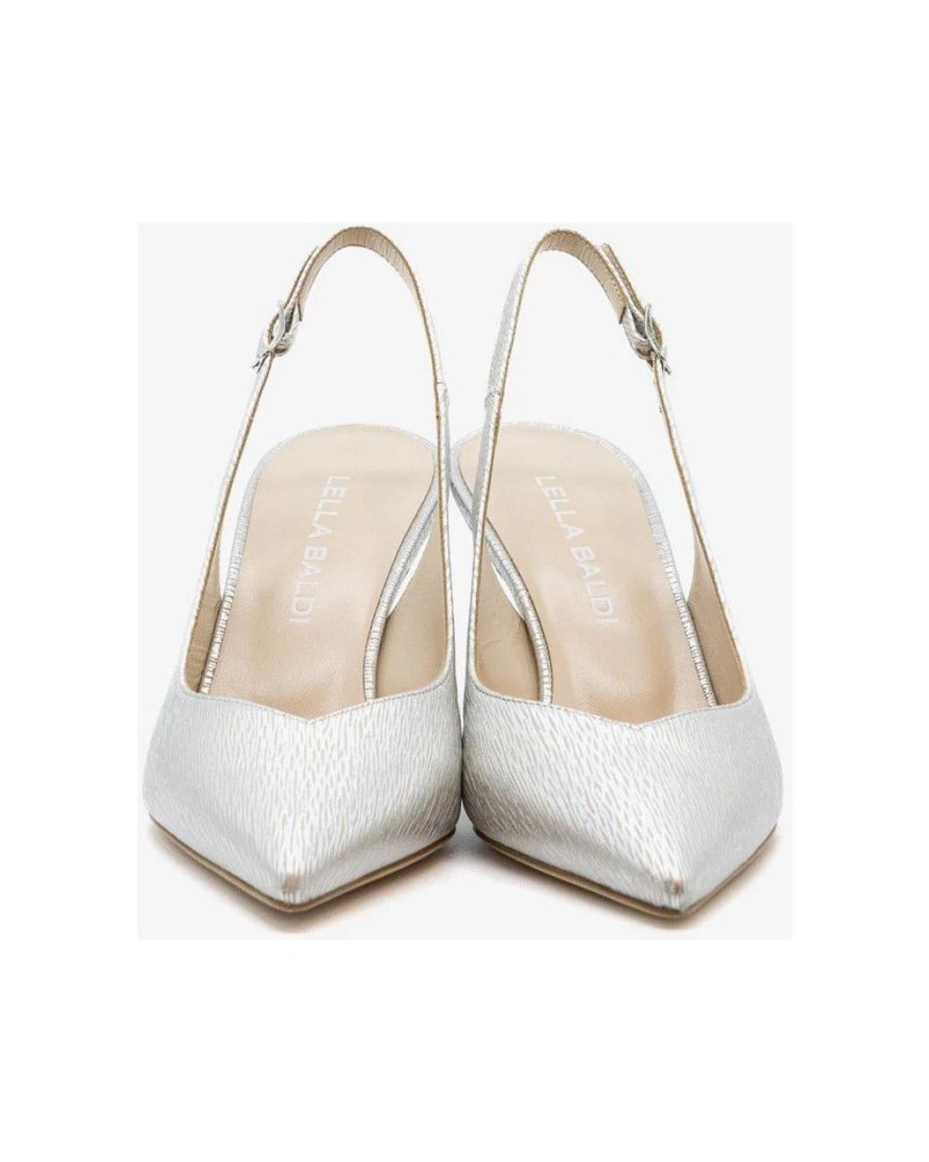 Lella Baldi White Venere Slingback Pump