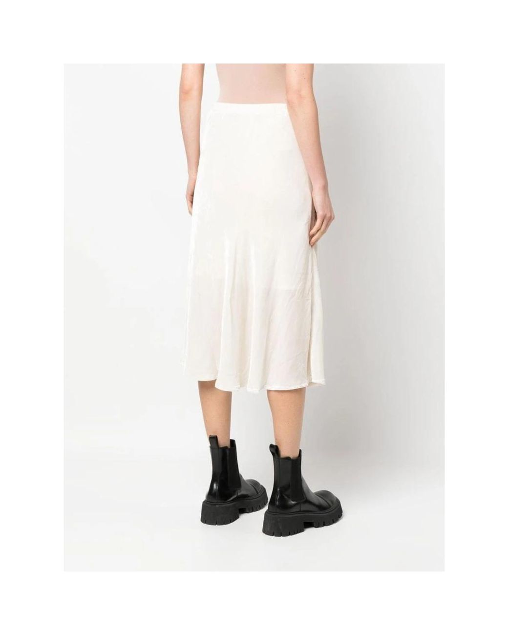 Gold Hawk White Midi Skirts