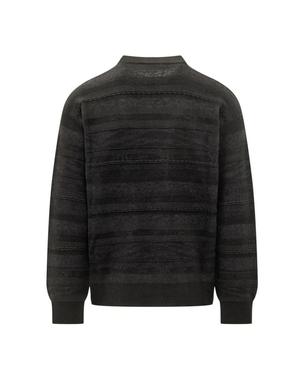 Laneus Black Round-Neck Knitwear for men