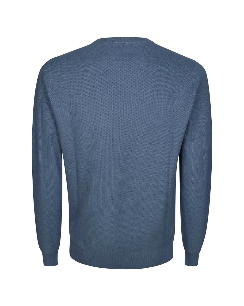 Sun 68 Blue Round-Neck Knitwear for men