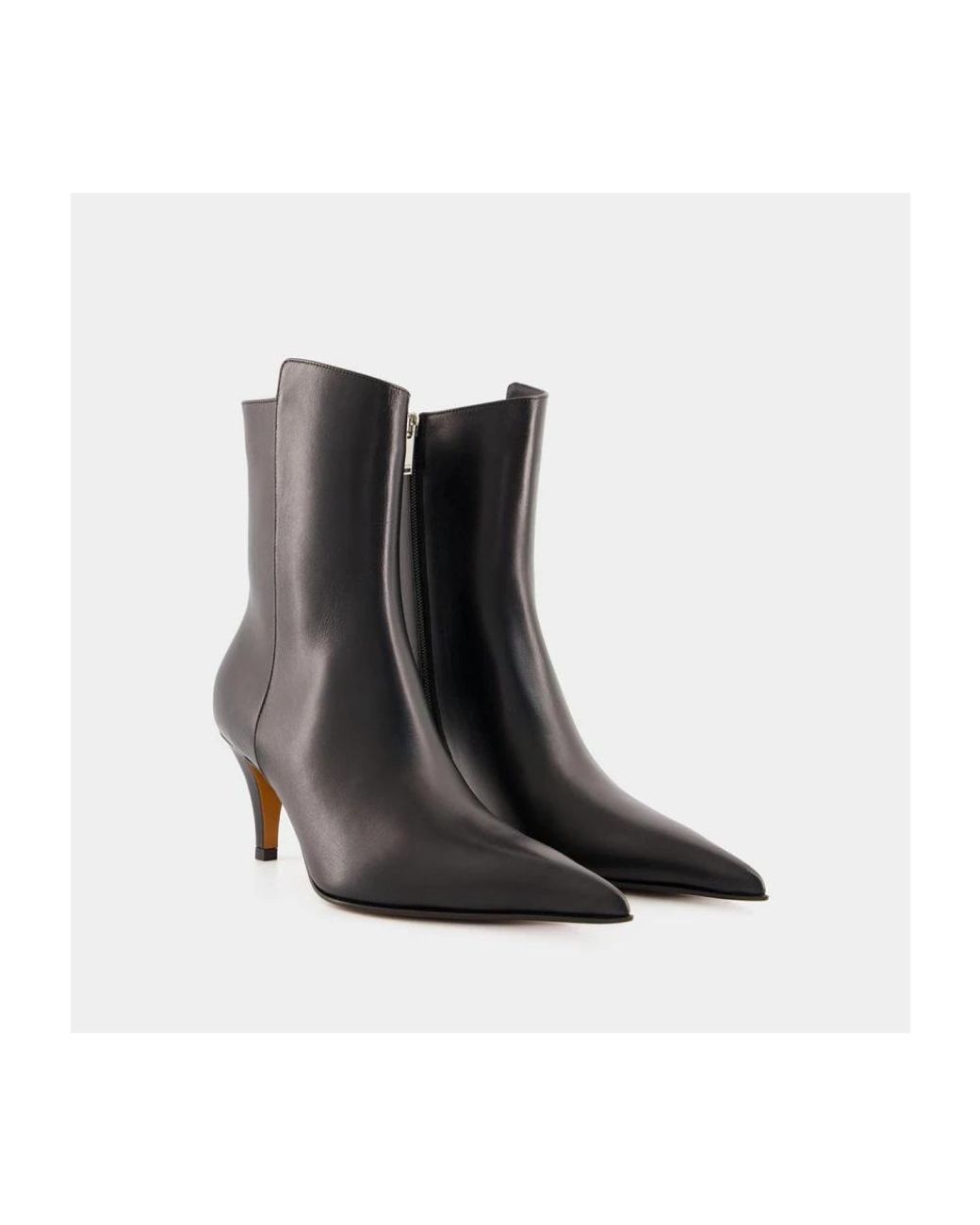 McQueen Black 80Mm Lederstiefel