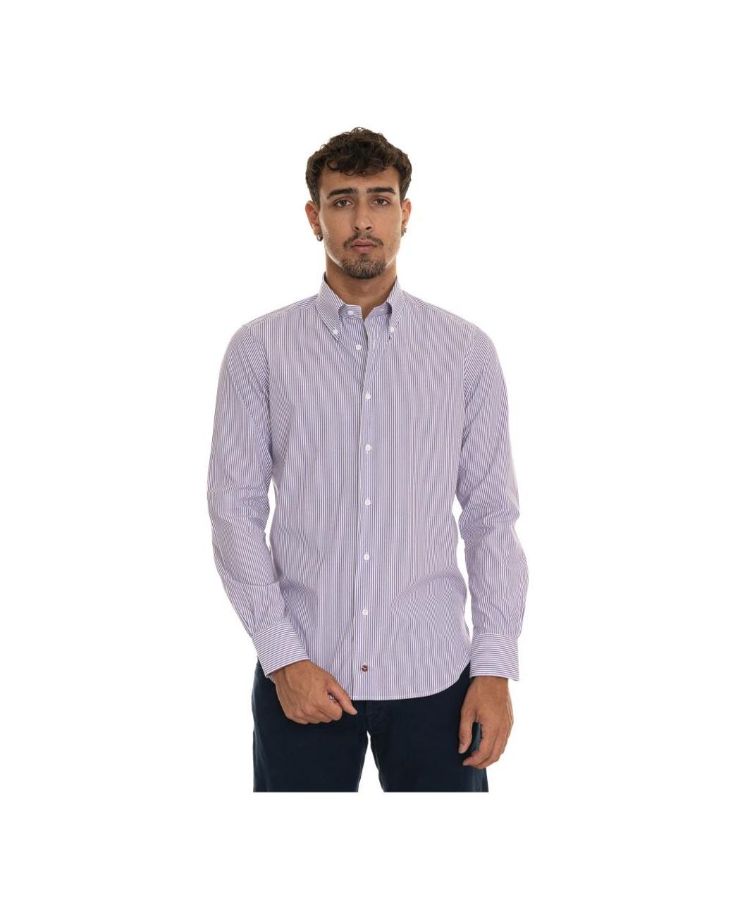 Carrel Purple Casual Shirts for men