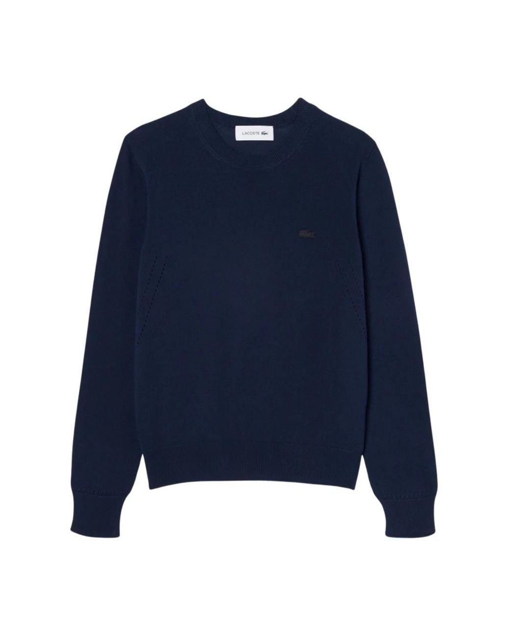 Lacoste Blue Round-Neck Knitwear