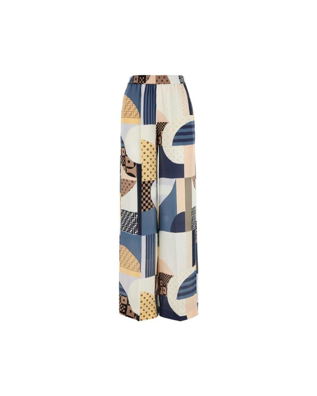 Fendi Blue Wide Trousers