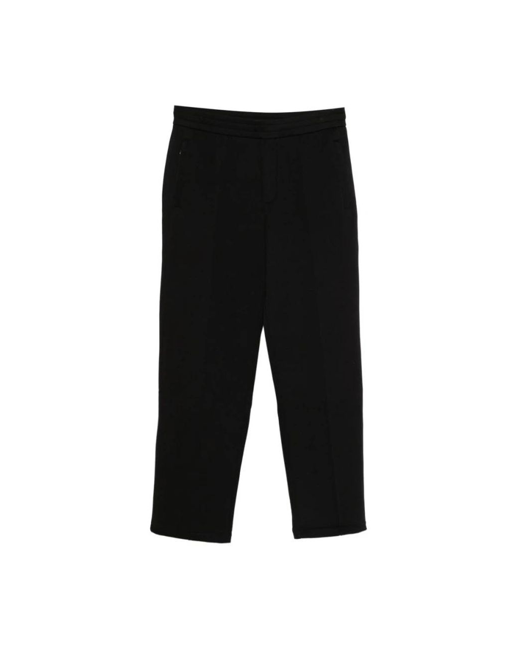 Emporio Armani Black Straight Trousers for men