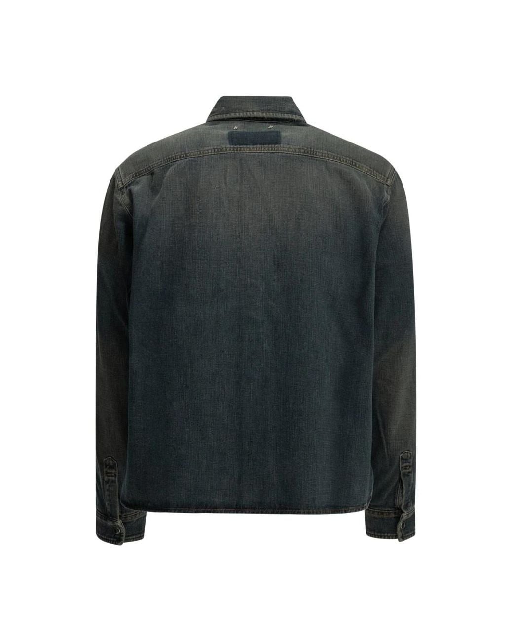 Golden Goose Deluxe Brand Green Denim Shirts for men