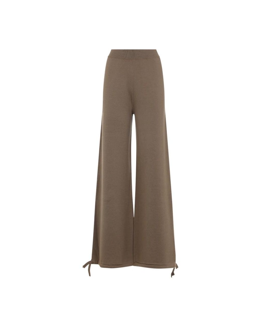 Max Mara Broeken ,Bruin ,Gebreide Broek Voor Nigeriaanse Stijl in het Brown