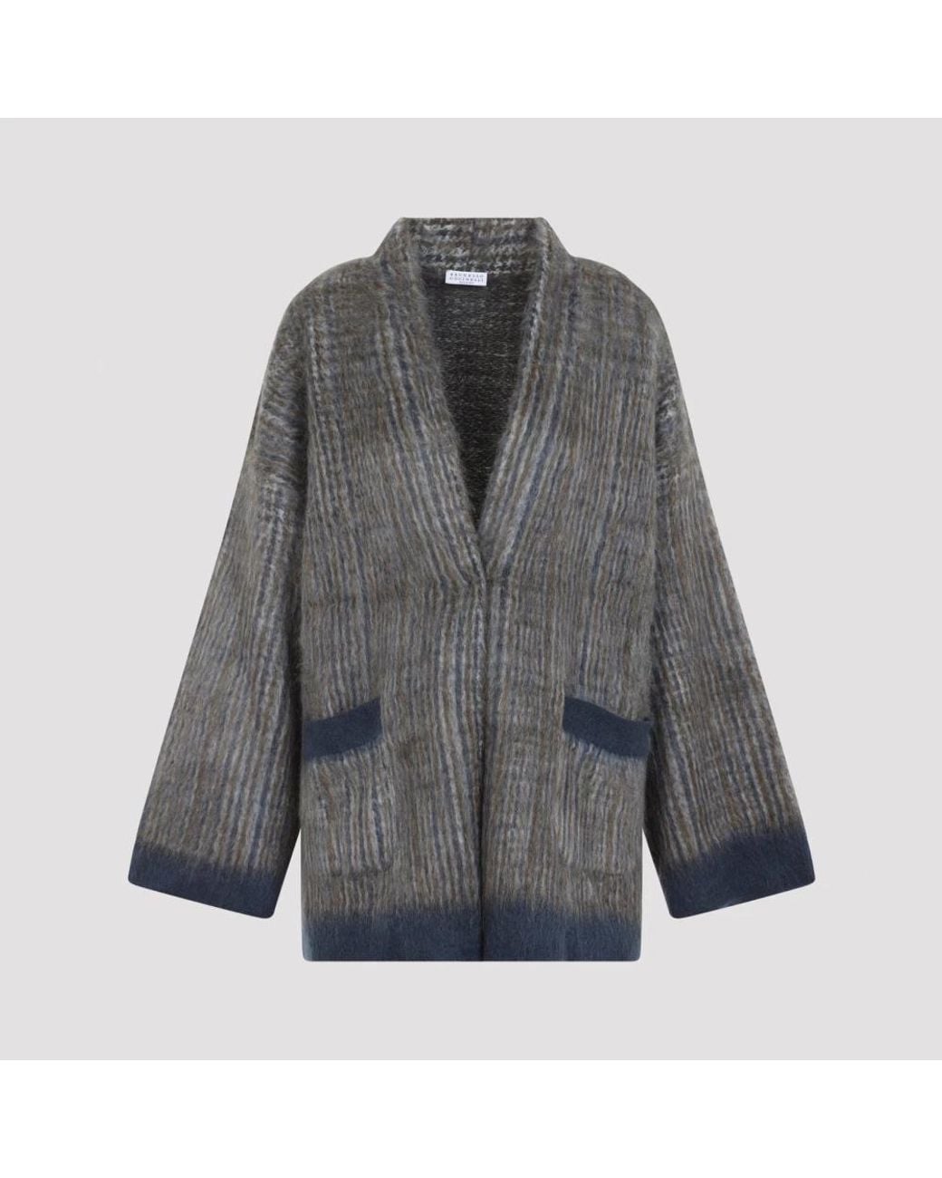 Cardigans Brunello Cucinelli en coloris Gray