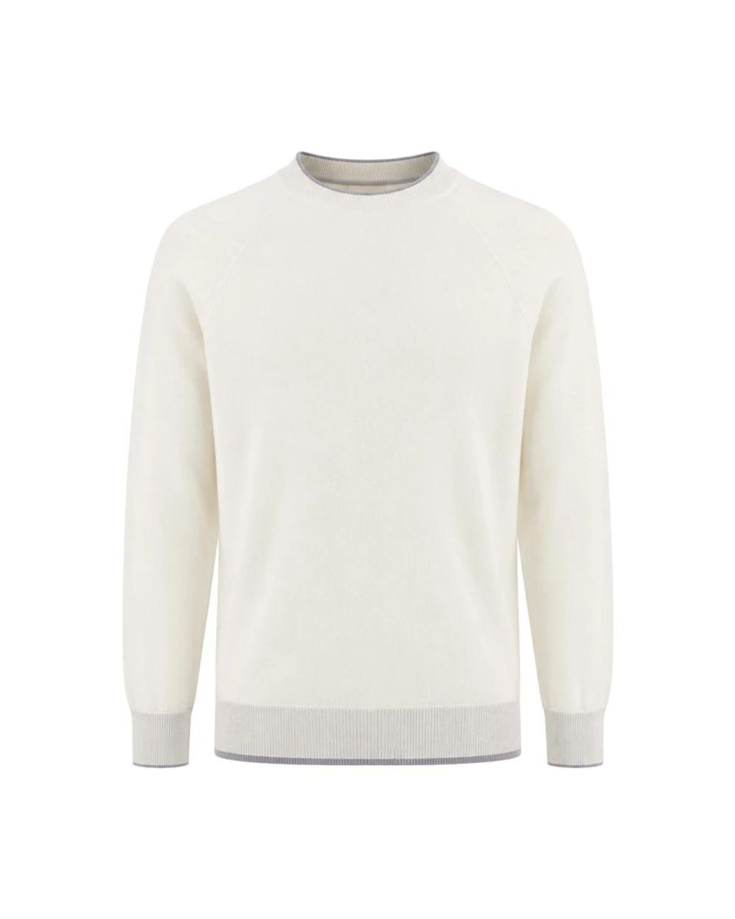 Eleventy White Round-Neck Knitwear for men