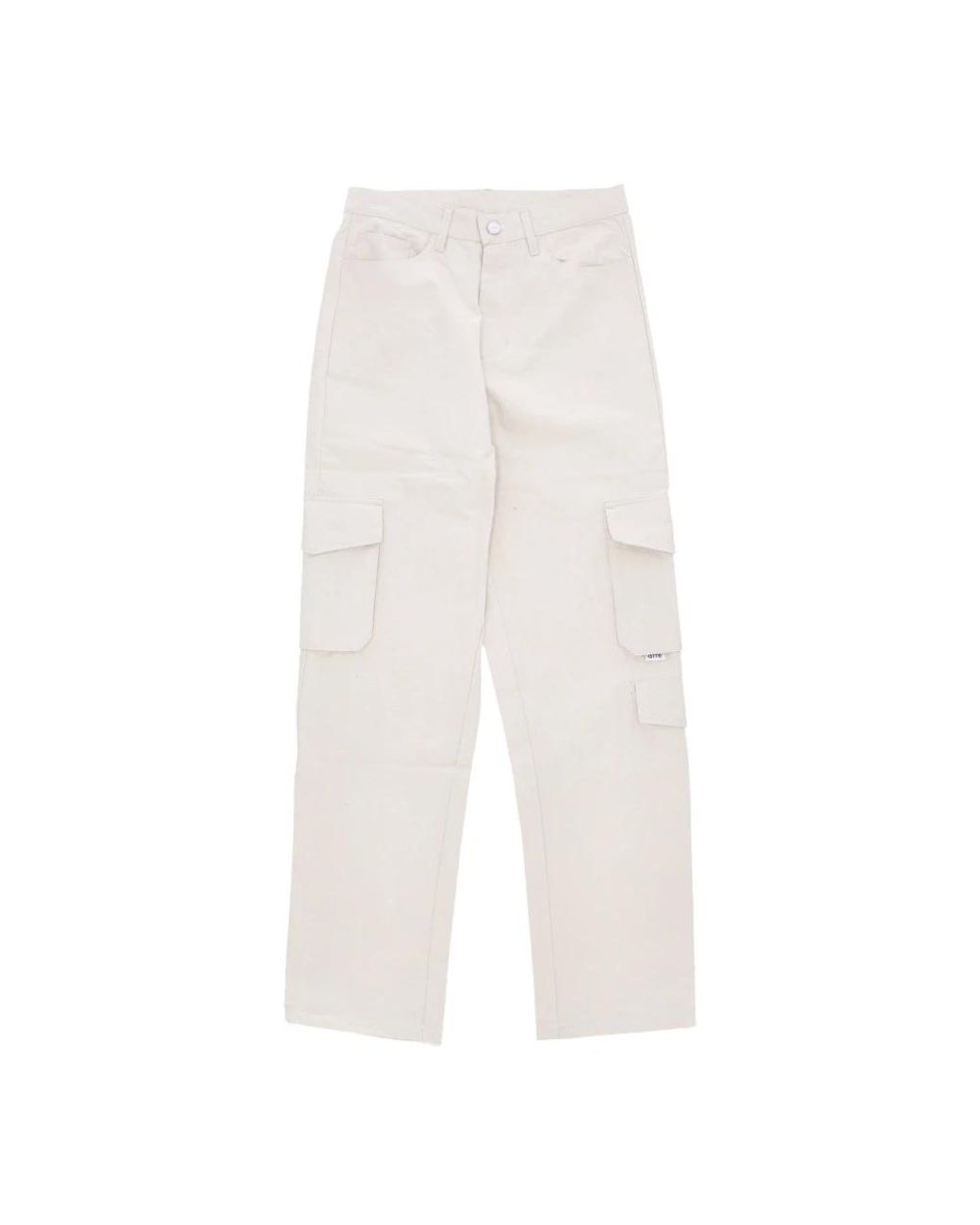 Arte' White Straight Trousers for men