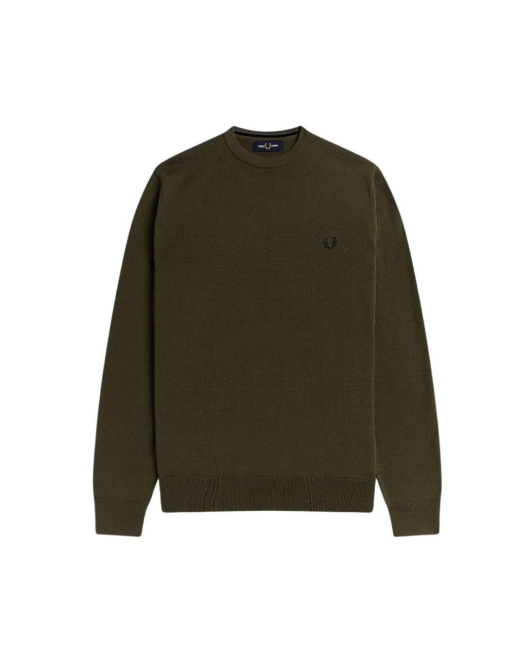 Fred Perry Green Round-Neck Knitwear for men