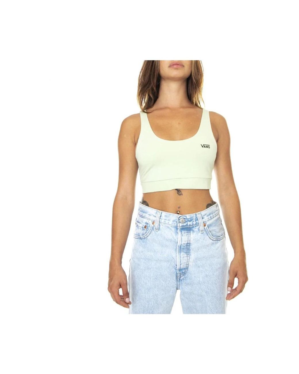 Vans Cropped Top in het Blue
