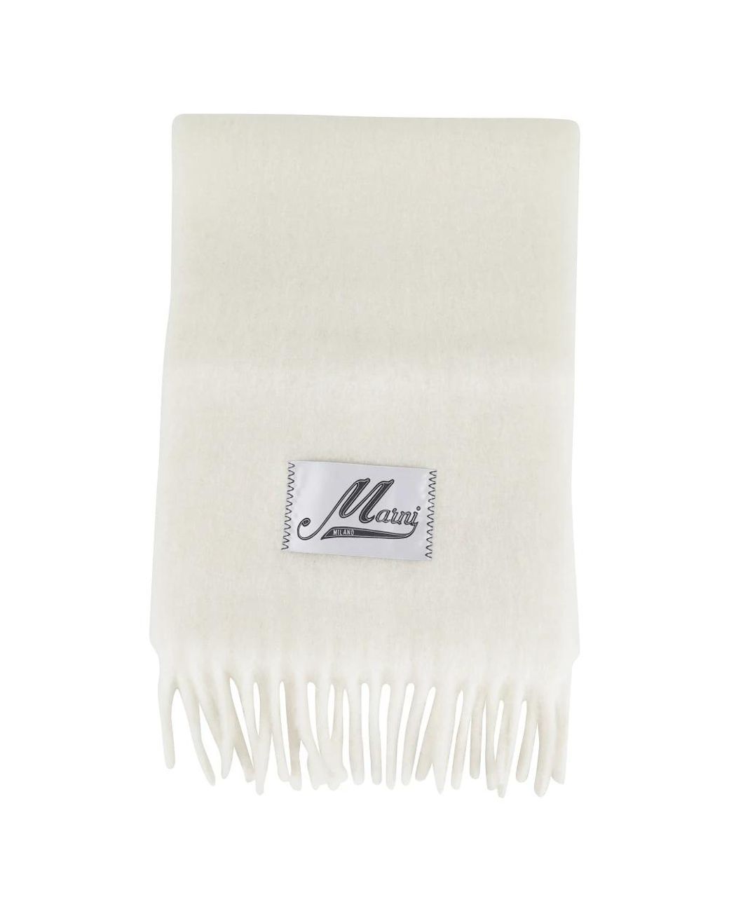 Marni Accessoires ,Alpaca Franje Sjaal in het White