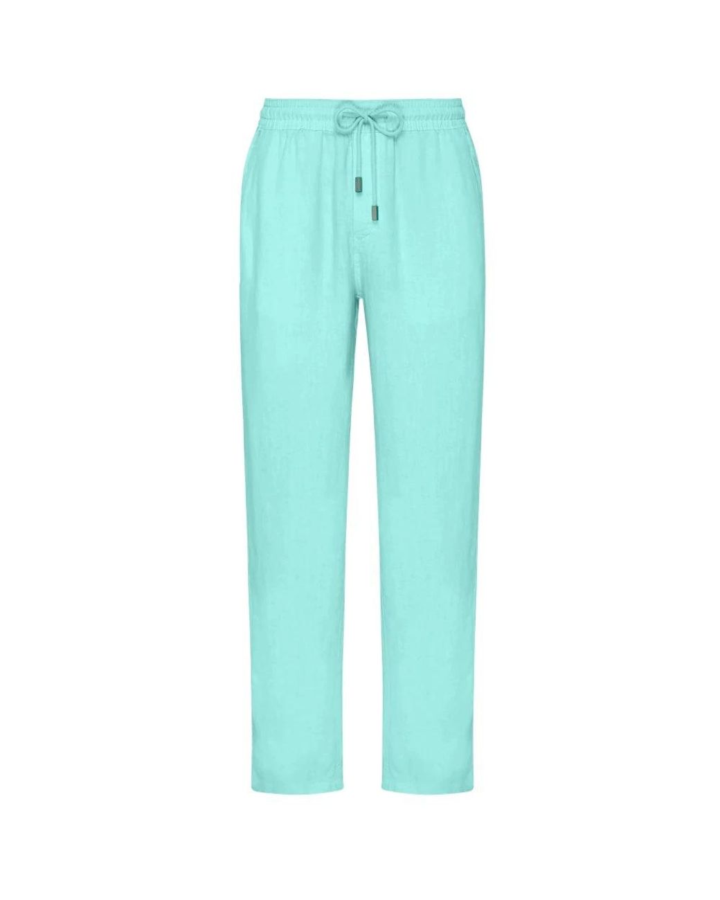 Vilebrequin Linen Comfort Pants Solid in het Blue voor heren
