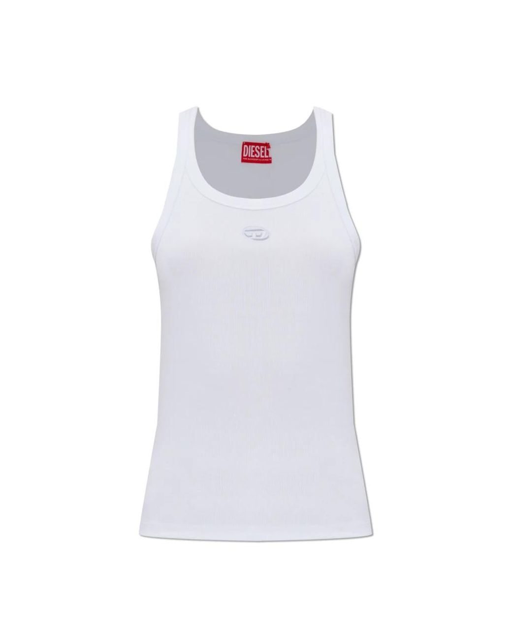 DIESEL White Sleeveless Tops