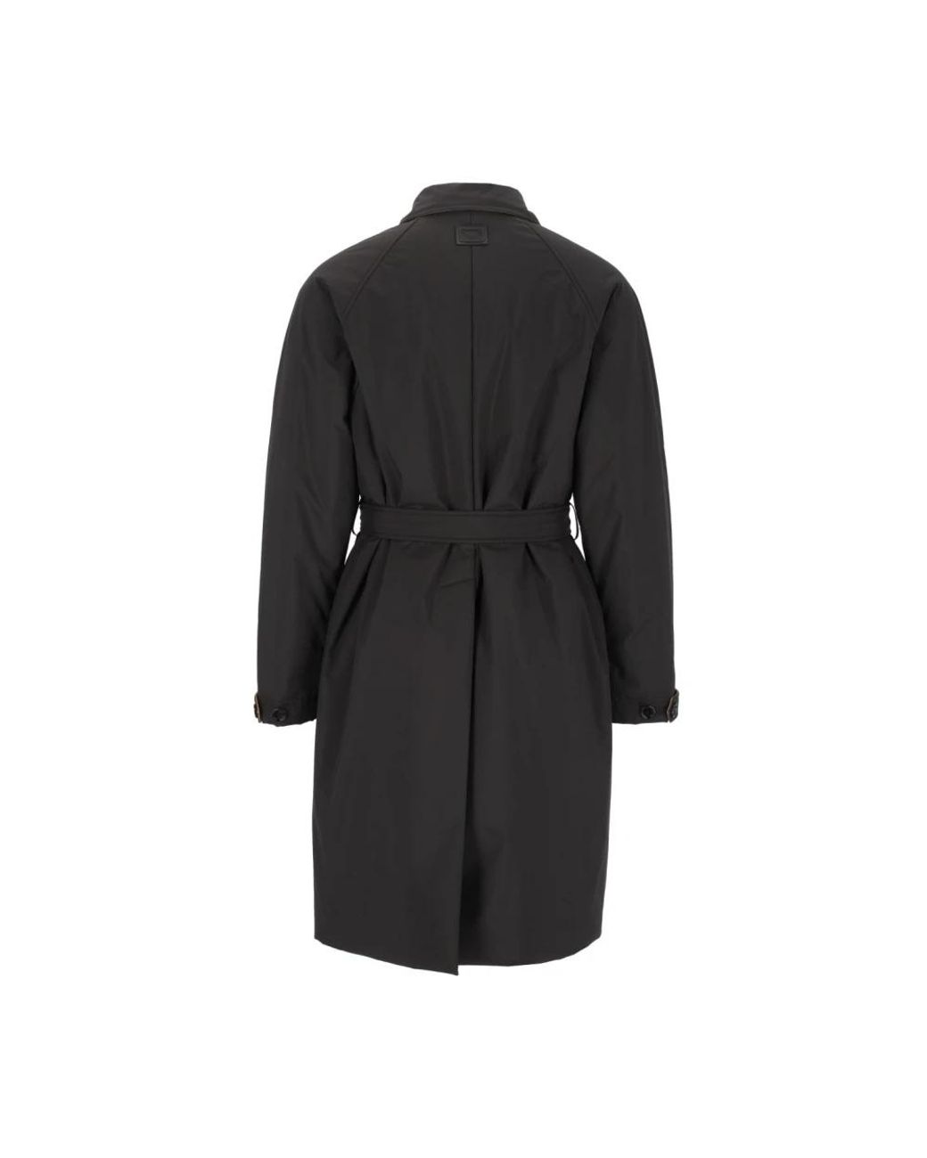 Dolce & Gabbana Black Belted Coats for men