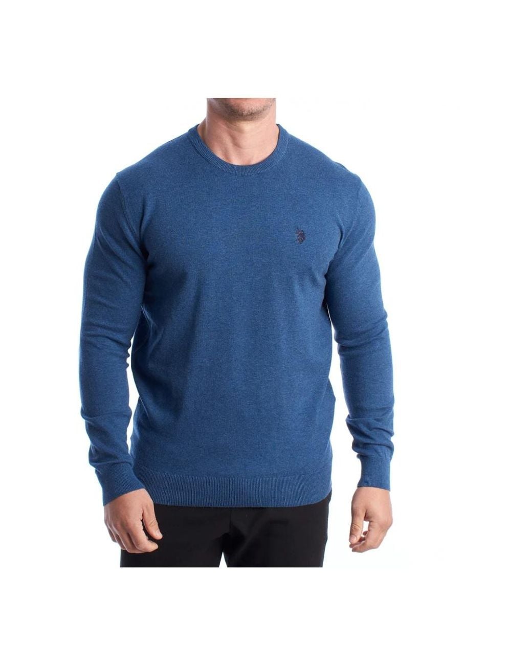U.S. POLO ASSN. Blue Round-Neck Knitwear for men