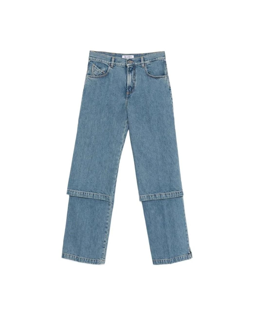 The Attico Blue Wide Jeans