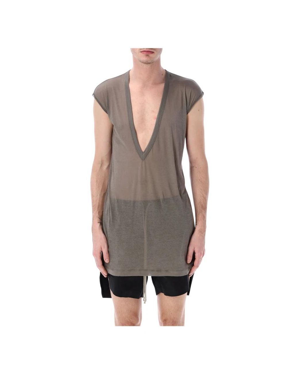 Rick Owens Gray Sleeveless Tops for men