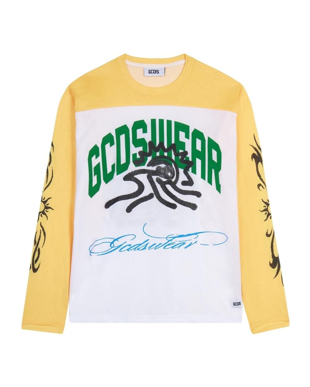 Gcds White Long Sleeve T-Shirts for men