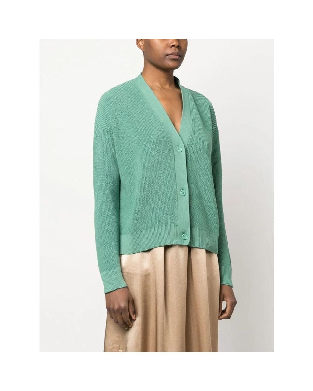 Max Mara Truien & Vesten ,Groen ,Katoen Cardigan in het Green