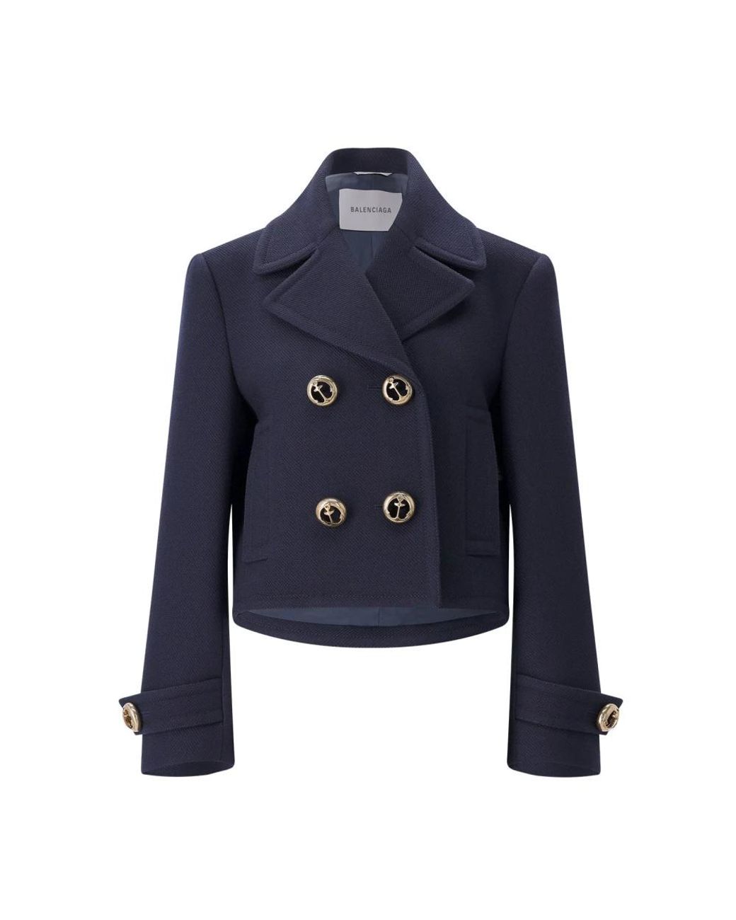 Balenciaga Blue Double-Breasted Coats